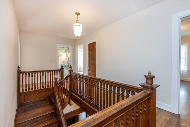 820 N Johnson St, Bay City, MI 48708 - stairs with wood finished floors and baseboards