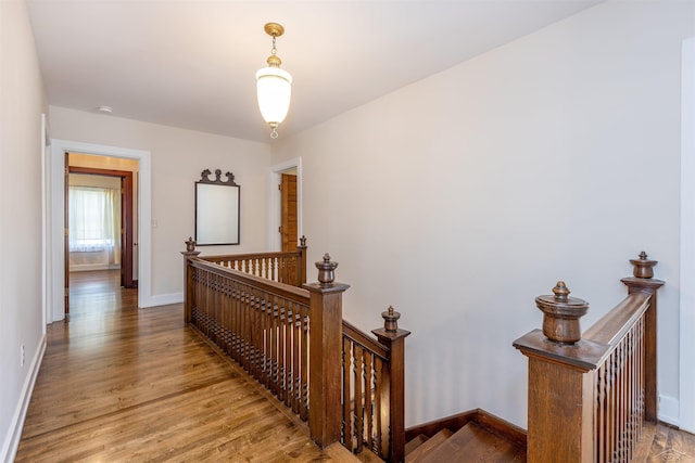 820 N Johnson St, Bay City, MI 48708 - hall with an upstairs landing and wood finished floors