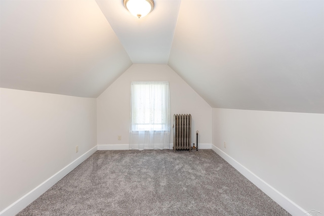 820 N Johnson St, Bay City, MI 48708 - bonus room with radiator heating unit, carpet floors, and vaulted ceiling