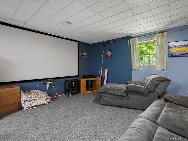 2520 Chilson Meadows Ln, Howell, MI 48843 - home theater with carpet and baseboards