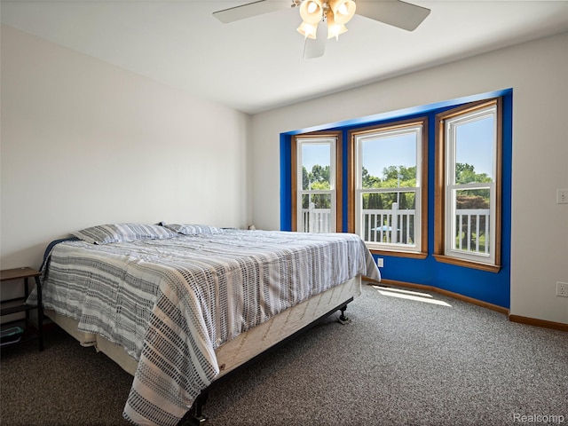 2520 Chilson Meadows Ln, Howell, MI 48843 - bedroom with carpet floors and ceiling fan