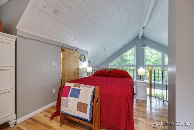 5980 Division St, Newaygo, MI 49337 - bedroom featuring light wood finished floors and wooden ceiling