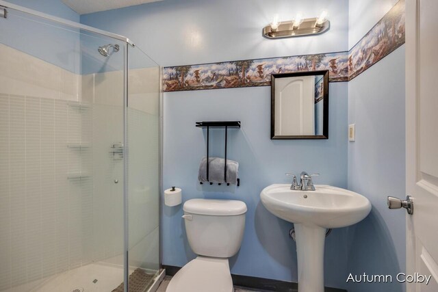 5980 Division St, Newaygo, MI 49337 - full bath featuring toilet and a stall shower