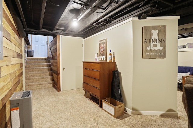 1105 W Genesee St, Frankenmuth, MI 48734 - finished basement with carpet flooring and stairway
