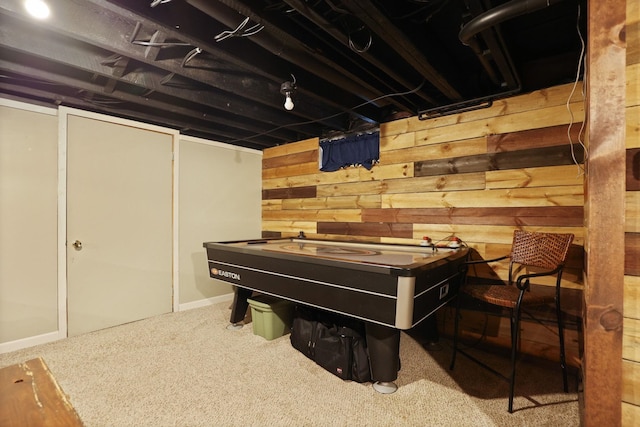 1105 W Genesee St, Frankenmuth, MI 48734 - finished below grade area with wood walls and carpet flooring