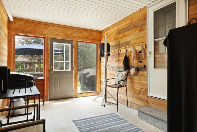 1105 W Genesee St, Frankenmuth, MI 48734 - doorway featuring wood walls