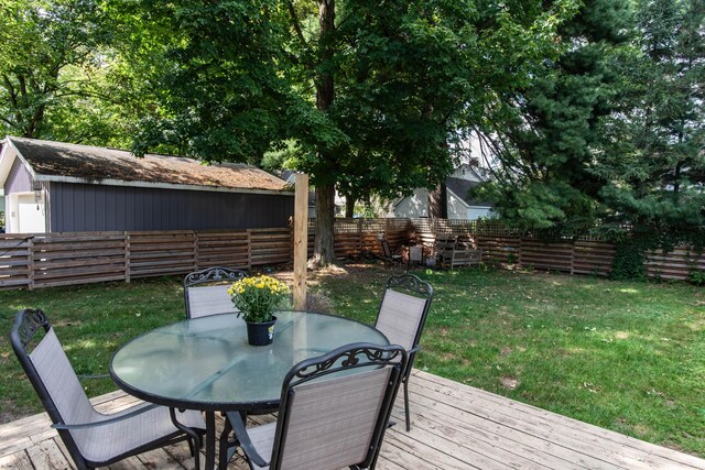 1303 Homecrest Ave, Kalamazoo, MI 49001 - deck featuring a fenced backyard and outdoor dining space