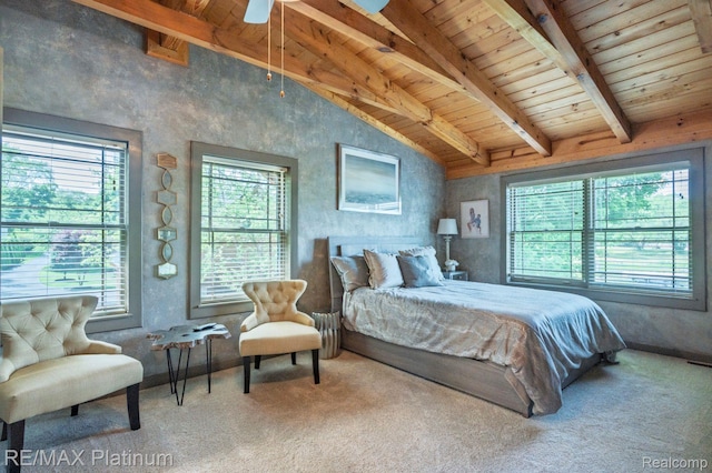2757 S Hacker Rd, Brighton, MI 48114 - carpeted bedroom featuring wooden ceiling