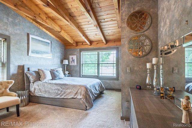 2757 S Hacker Rd, Brighton, MI 48114 - carpeted bedroom with wood ceiling