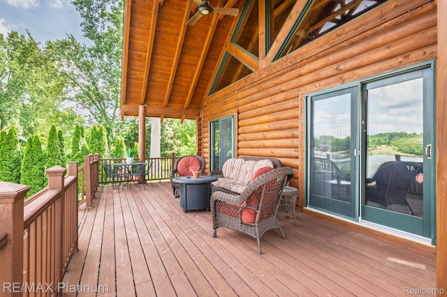 2757 S Hacker Rd, Brighton, MI 48114 - deck featuring an outdoor living space