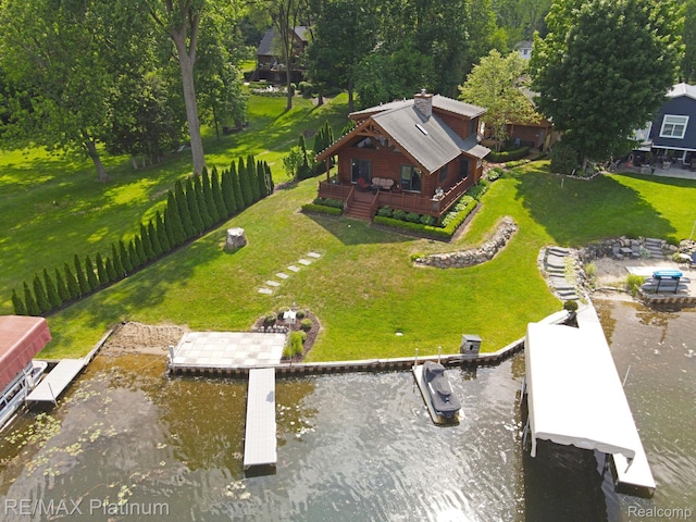 2757 S Hacker Rd, Brighton, MI 48114 - view from above of property with a nearby body of water
