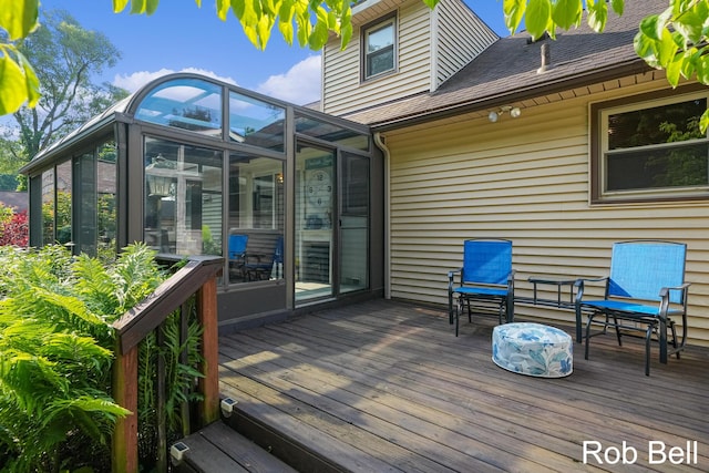3897 Obrien St SW, Grand Rapids, MI 49534 - wooden terrace featuring a sunroom