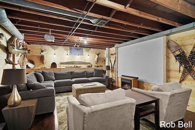3897 Obrien St SW, Grand Rapids, MI 49534 - living area with wood walls