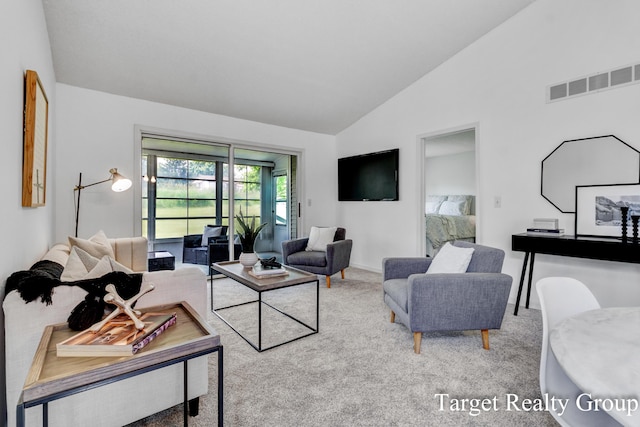 271 Rolling Greene Dr NW, Grand Rapids, MI 49534 - living area with vaulted ceiling and carpet floors