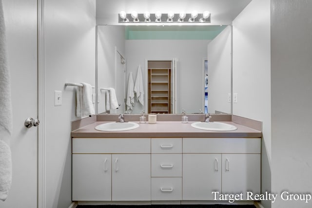 271 Rolling Greene Dr NW, Grand Rapids, MI 49534 - bathroom featuring double vanity and a walk in closet