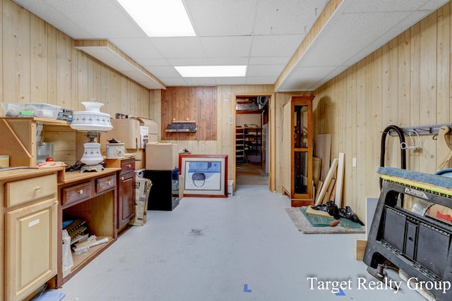 271 Rolling Greene Dr NW, Grand Rapids, MI 49534 - finished basement with wood walls and a drop ceiling