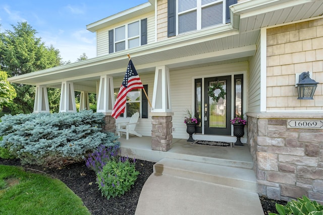 16069 Grazenview St, Schoolcraft, MI 49087 - entrance to property featuring a porch