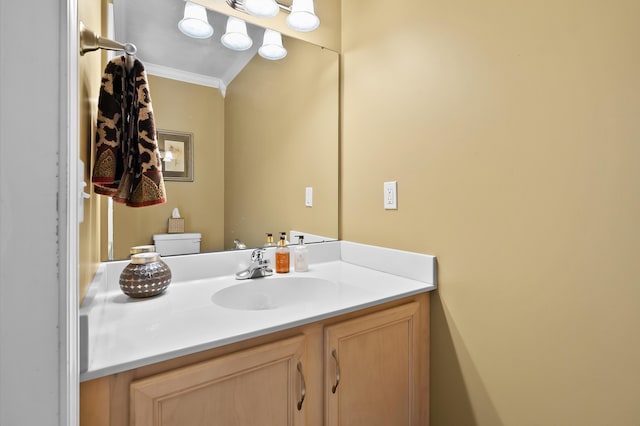 16069 Grazenview St, Schoolcraft, MI 49087 - bathroom with crown molding and vanity