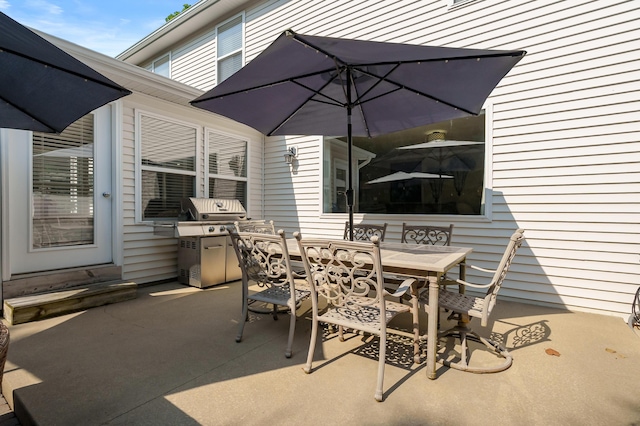 16069 Grazenview St, Schoolcraft, MI 49087 - view of patio / terrace with outdoor dining space and a grill