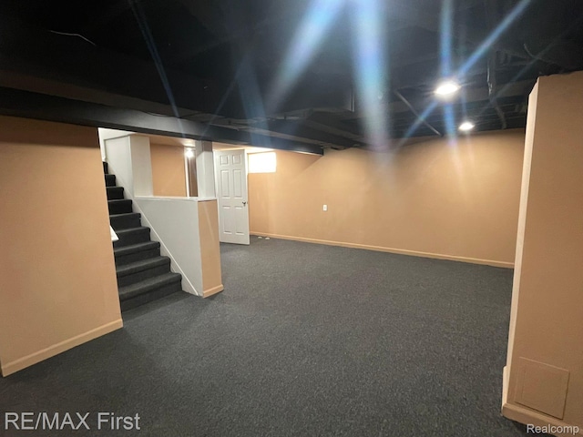 21128 Kenmore Ave, Harper Woods, MI 48225 - finished basement with baseboards and stairway