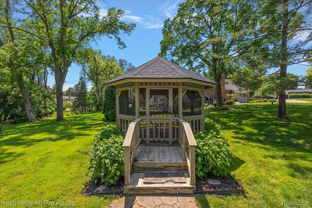 22219 Connemara Dr, Northville, MI 48167 - surrounding community with a gazebo and a lawn