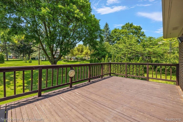 22219 Connemara Dr, Northville, MI 48167 - deck with a yard
