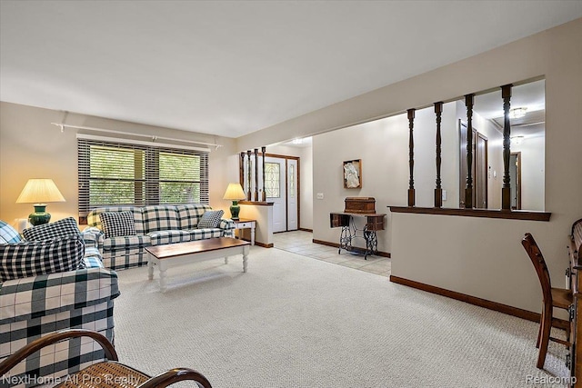 22219 Connemara Dr, Northville, MI 48167 - living area featuring baseboards and carpet floors