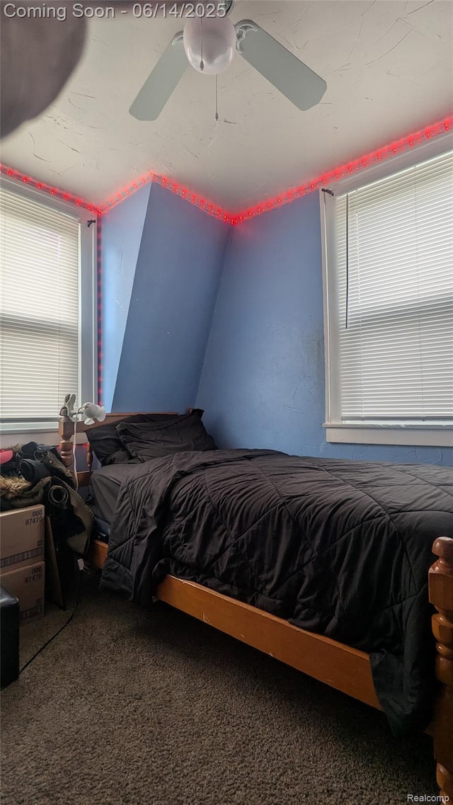 100 Oliver St, Pontiac, MI 48342 - carpeted bedroom featuring a ceiling fan
