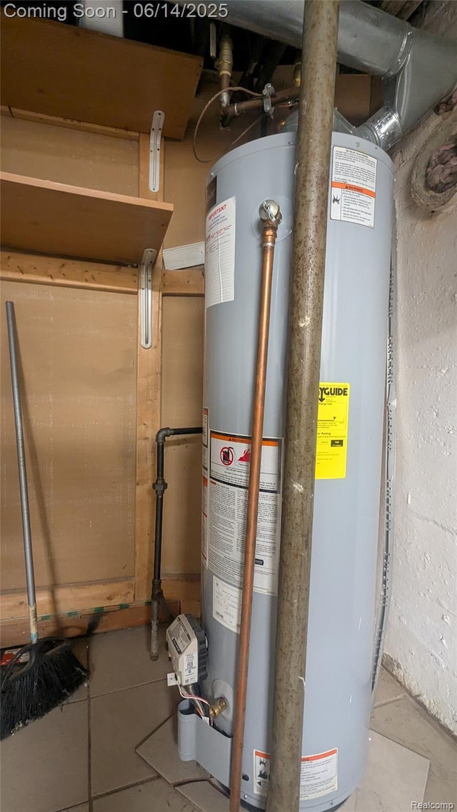 100 Oliver St, Pontiac, MI 48342 - utility room with gas water heater