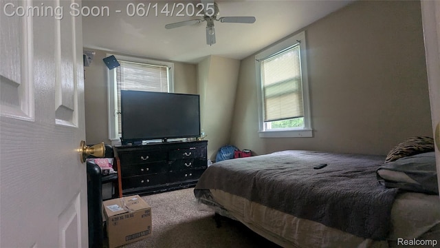 100 Oliver St, Pontiac, MI 48342 - carpeted bedroom featuring ceiling fan