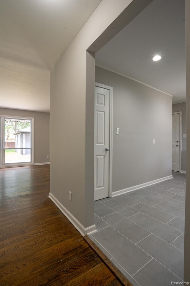 32431 Halmich Dr, Warren, MI 48092 - hall with recessed lighting and wood finished floors