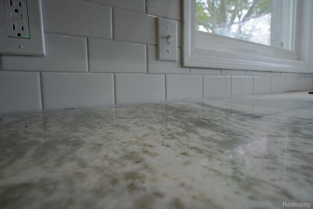 32431 Halmich Dr, Warren, MI 48092 - kitchen view of decorative backsplash and light stone countertops