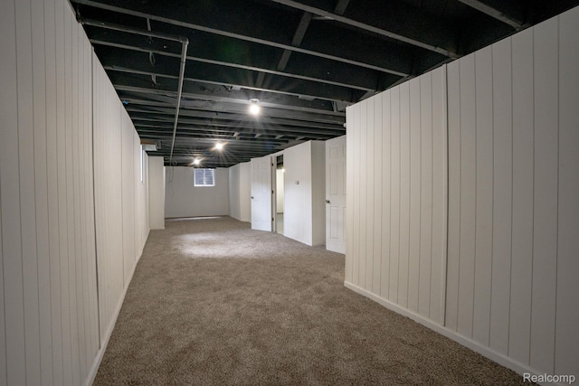 32431 Halmich Dr, Warren, MI 48092 - below grade area with carpet and wood walls