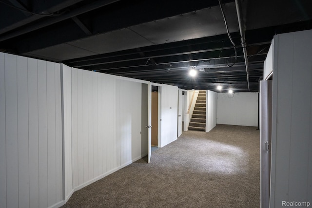 32431 Halmich Dr, Warren, MI 48092 - finished below grade area featuring stairs and carpet