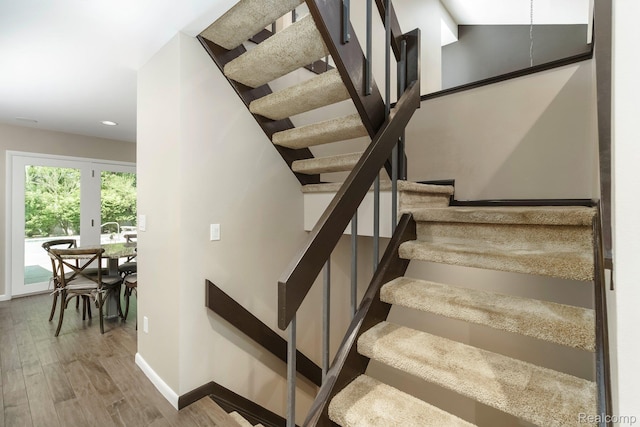5156 Chestershire Ct, West Bloomfield, MI 48322 - staircase featuring wood finished floors and recessed lighting