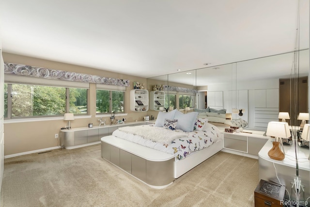5156 Chestershire Ct, West Bloomfield, MI 48322 - bedroom featuring multiple windows, light carpet, and recessed lighting