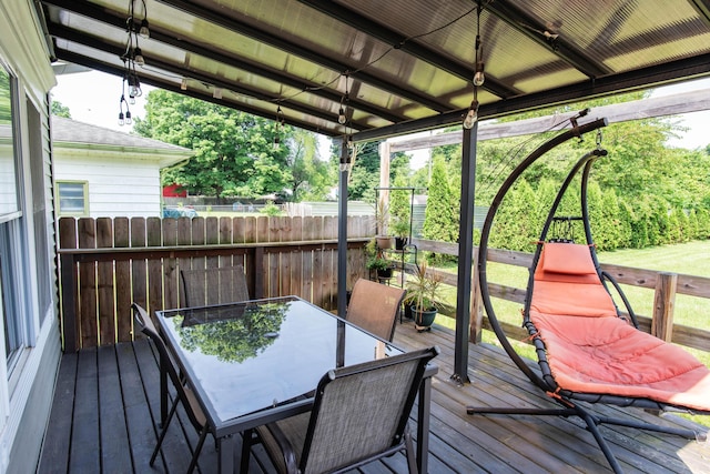 185 Race St, Constantine, MI 49042 - deck with outdoor dining space