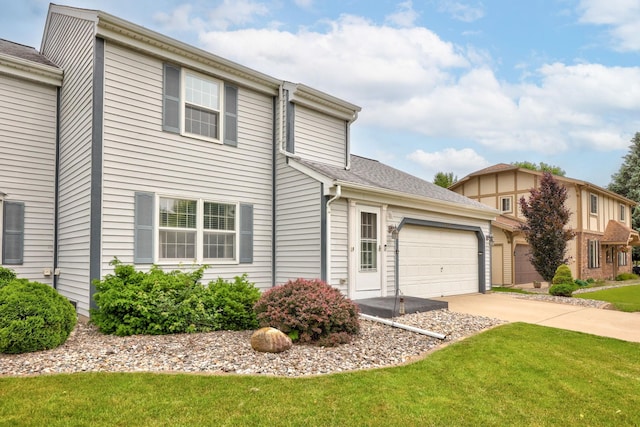 429 Zehnder Dr, Frankenmuth, MI 48734 - view of front of house with an attached garage, concrete driveway, and a front yard