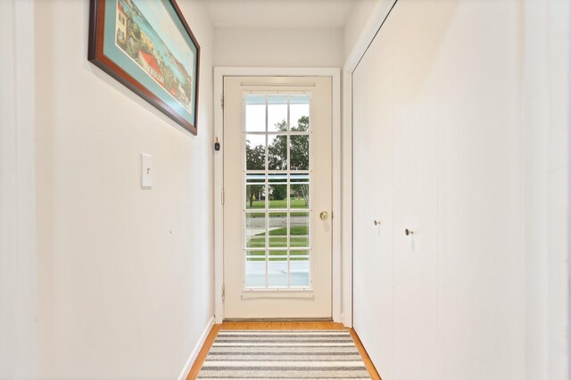 429 Zehnder Dr, Frankenmuth, MI 48734 - entryway with light wood-style flooring and baseboards