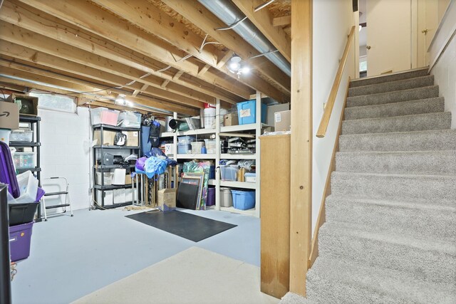 429 Zehnder Dr, Frankenmuth, MI 48734 - unfinished basement featuring stairs