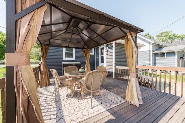 3360 Broad St, Dexter, MI 48130 - deck with a gazebo and outdoor dining area