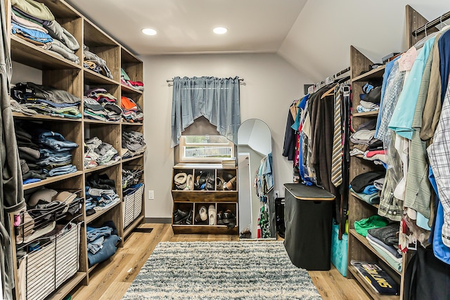 3360 Broad St, Dexter, MI 48130 - walk in closet featuring wood finished floors and lofted ceiling