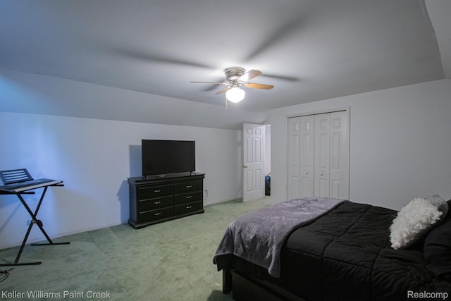 235 E Saint Clair St, Almont, MI 48003 - carpeted bedroom featuring a closet and ceiling fan