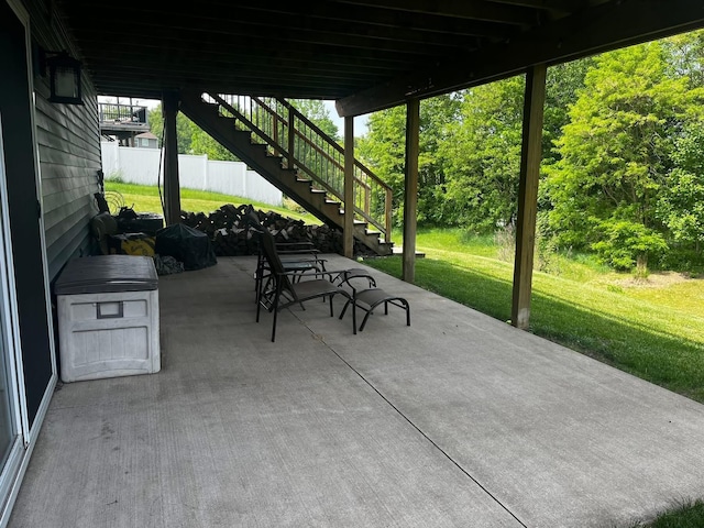 727 Wild Flower Ct, Wayland, MI 49348 - view of patio / terrace featuring stairs