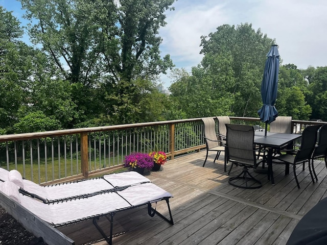 727 Wild Flower Ct, Wayland, MI 49348 - deck with outdoor dining area