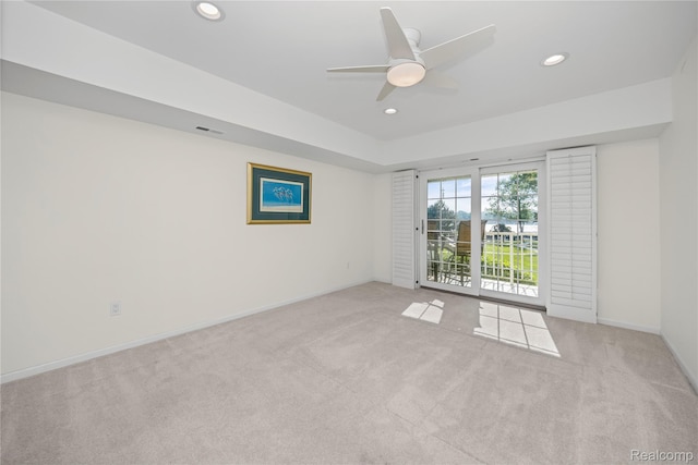 3565 Port Cove Dr Unit 68, Waterford, MI 48328 - unfurnished room featuring carpet flooring, recessed lighting, and a ceiling fan