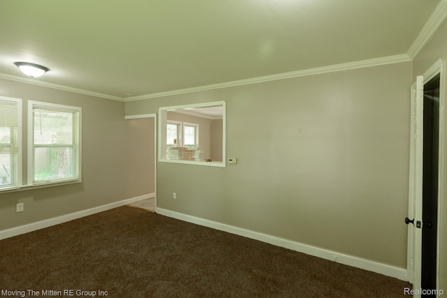 11954 Timken Ave, Warren, MI 48089 - spare room with crown molding and dark colored carpet
