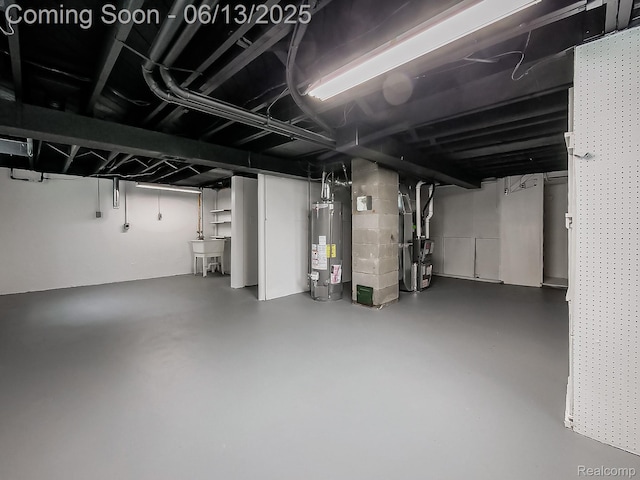 22854 Lingemann St, Saint Clair Shores, MI 48080 - basement with gas water heater and heating unit