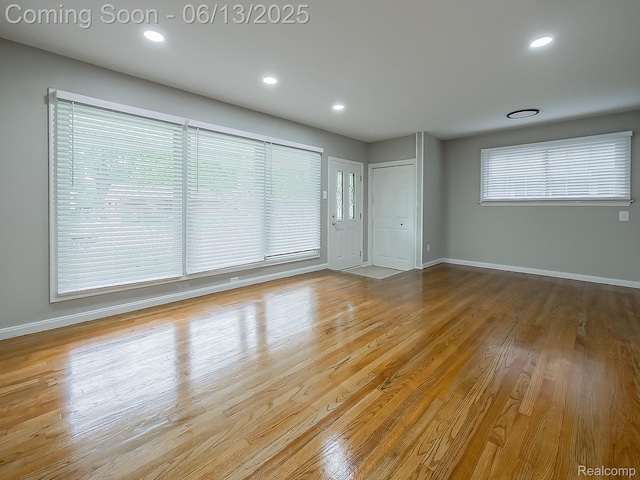 22854 Lingemann St, Saint Clair Shores, MI 48080 - empty room with recessed lighting and wood finished floors