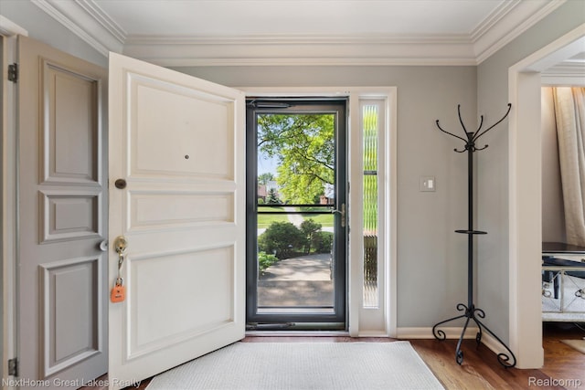 1831 Hampden Rd, Flint, MI 48503 - foyer with wood finished floors and crown molding